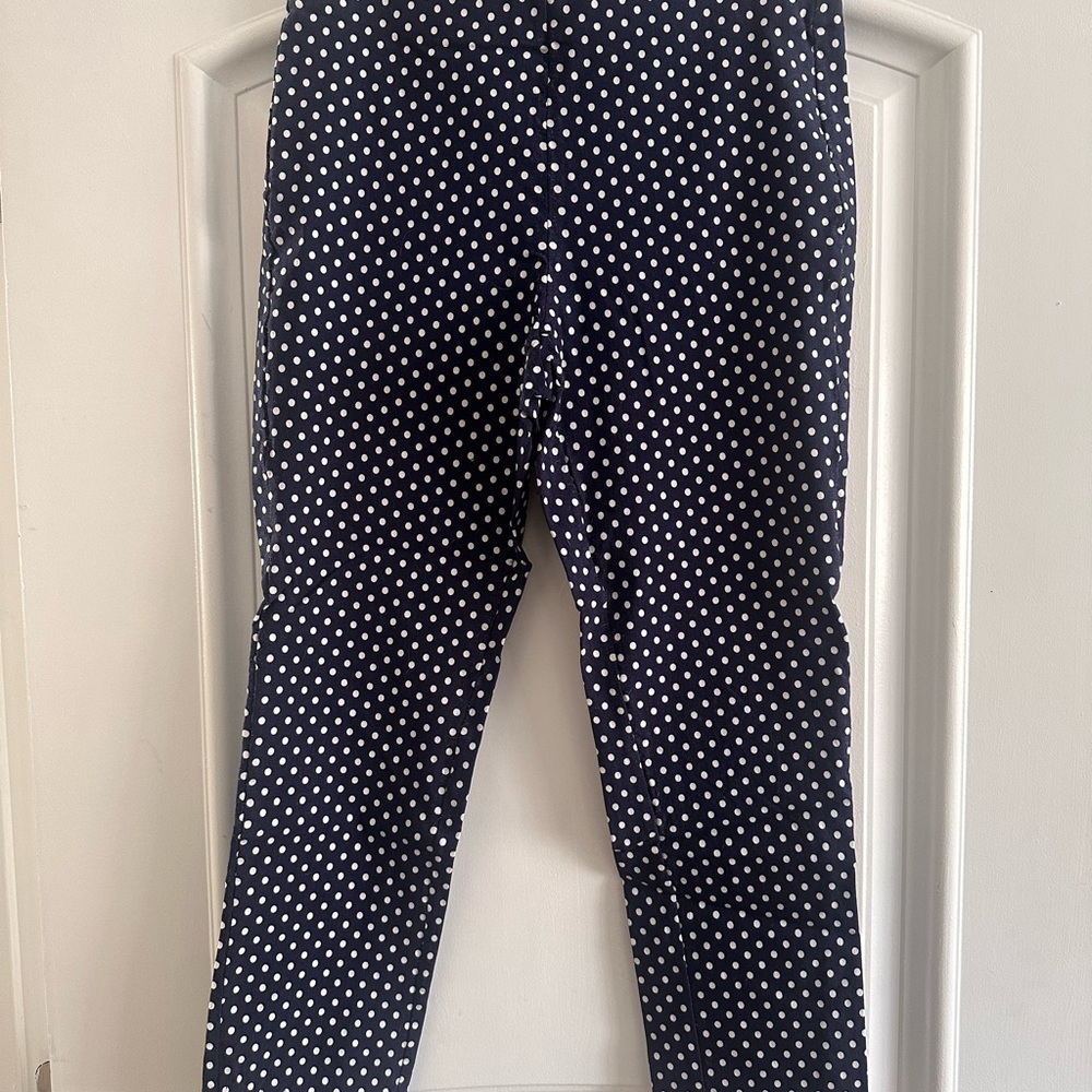 Navy Polka Dot Pants